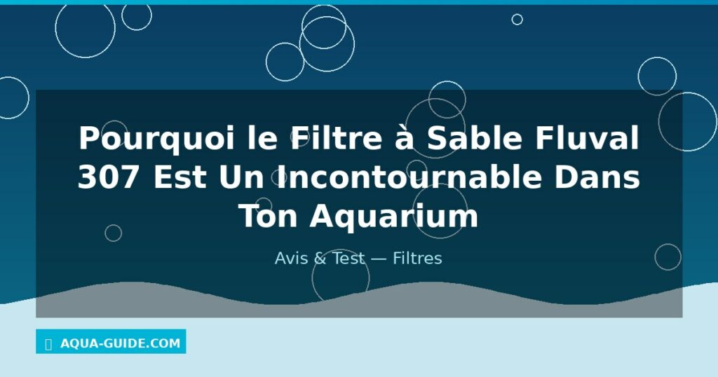 Pourquoi le Filtre à Sable Fluval 307 Est Un Incontournable Dans Ton Aquarium
