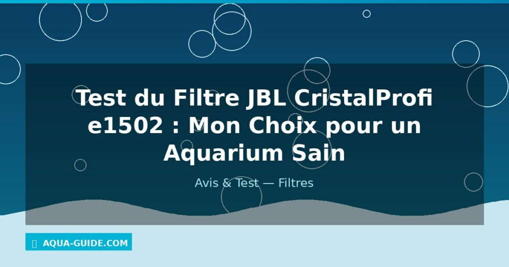 Test du Filtre JBL CristalProfi e1502 : Mon Choix pour un Aquarium Sain