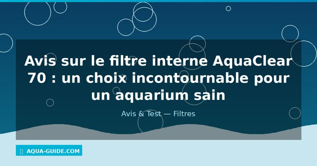 Avis sur le filtre interne AquaClear 70 : un choix incontournable pour un aquarium sain