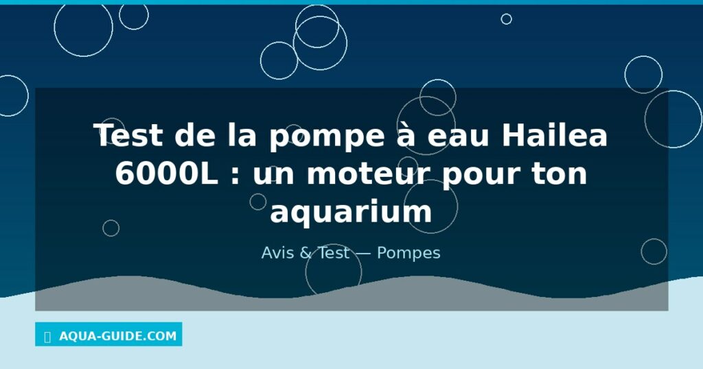 Test de la pompe à eau Hailea 6000L : un moteur pour ton aquarium