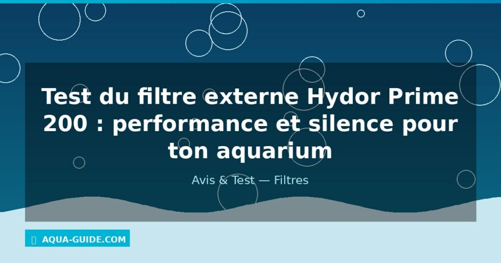 Test du filtre externe Hydor Prime 200 : performance et silence pour ton aquarium