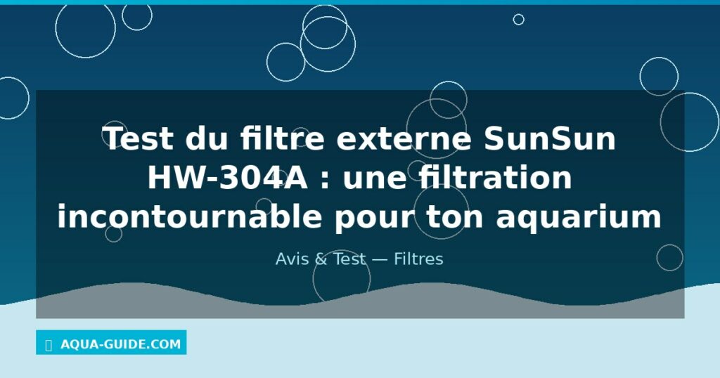 Test du filtre externe SunSun HW-304A : une filtration incontournable pour ton aquarium