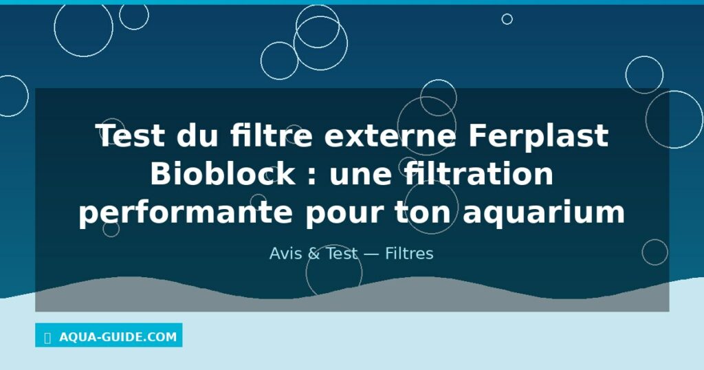 Test du filtre externe Ferplast Bioblock : une filtration performante pour ton aquarium
