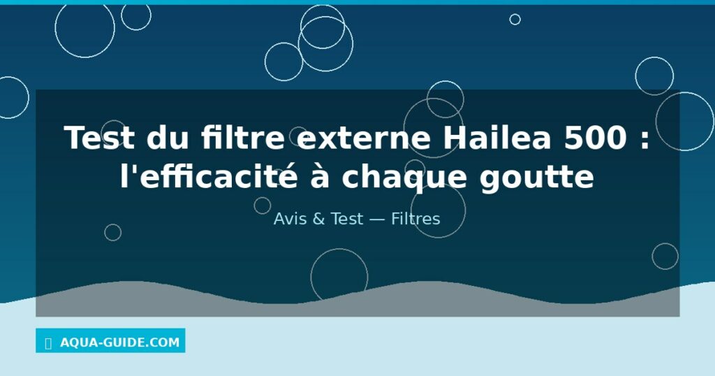 Test du filtre externe Hailea 500 : l'efficacité à chaque goutte