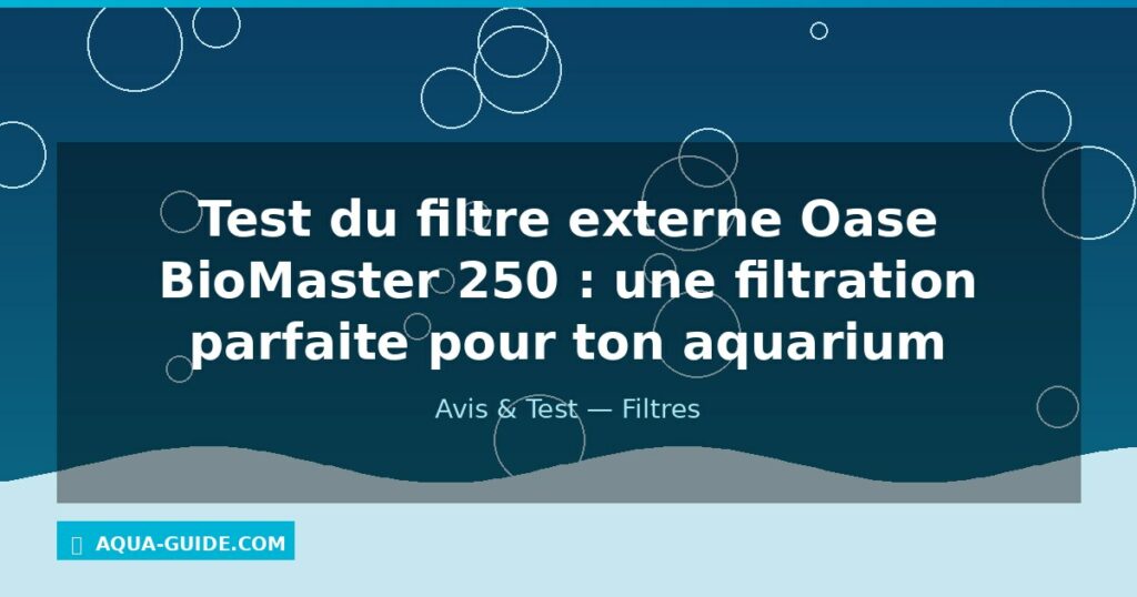 Test du filtre externe Oase BioMaster 250 : une filtration parfaite pour ton aquarium