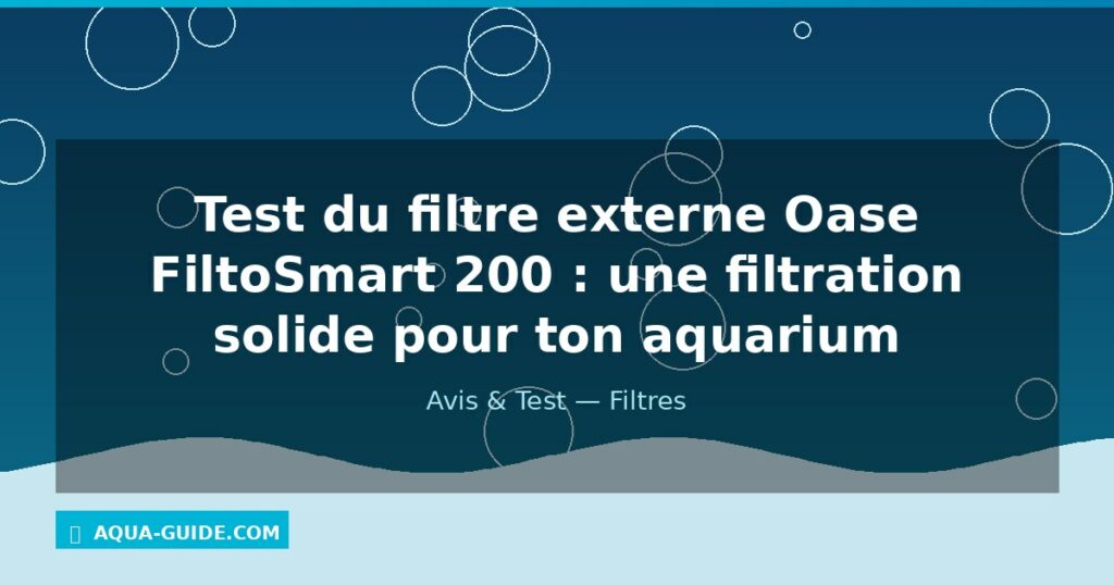 Test du filtre externe Oase FiltoSmart 200 : une filtration solide pour ton aquarium
