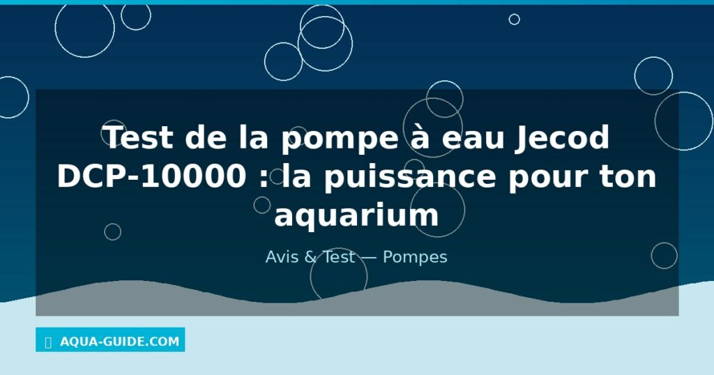 Test de la pompe à eau Jecod DCP-10000 : la puissance pour ton aquarium