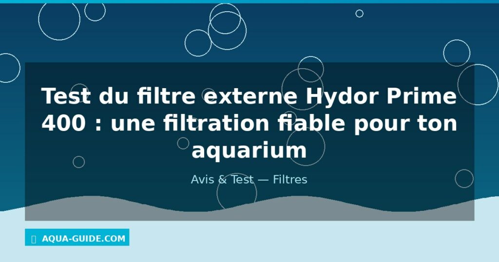 Test du filtre externe Hydor Prime 400 : une filtration fiable pour ton aquarium