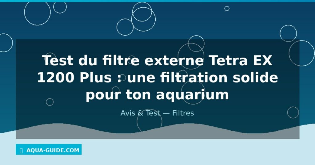 Test du filtre externe Tetra EX 1200 Plus : une filtration solide pour ton aquarium