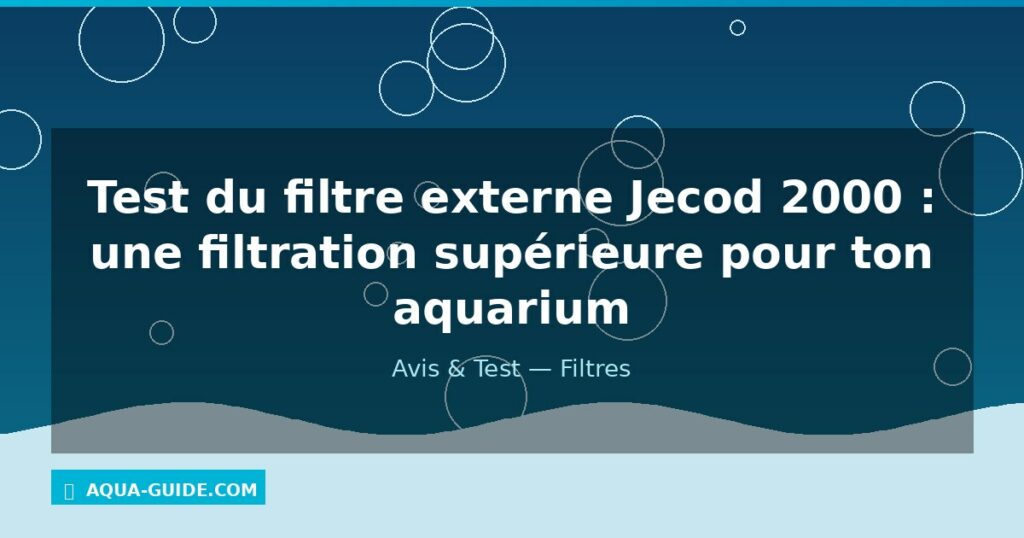 Test du filtre externe Jecod 2000 : une filtration supérieure pour ton aquarium