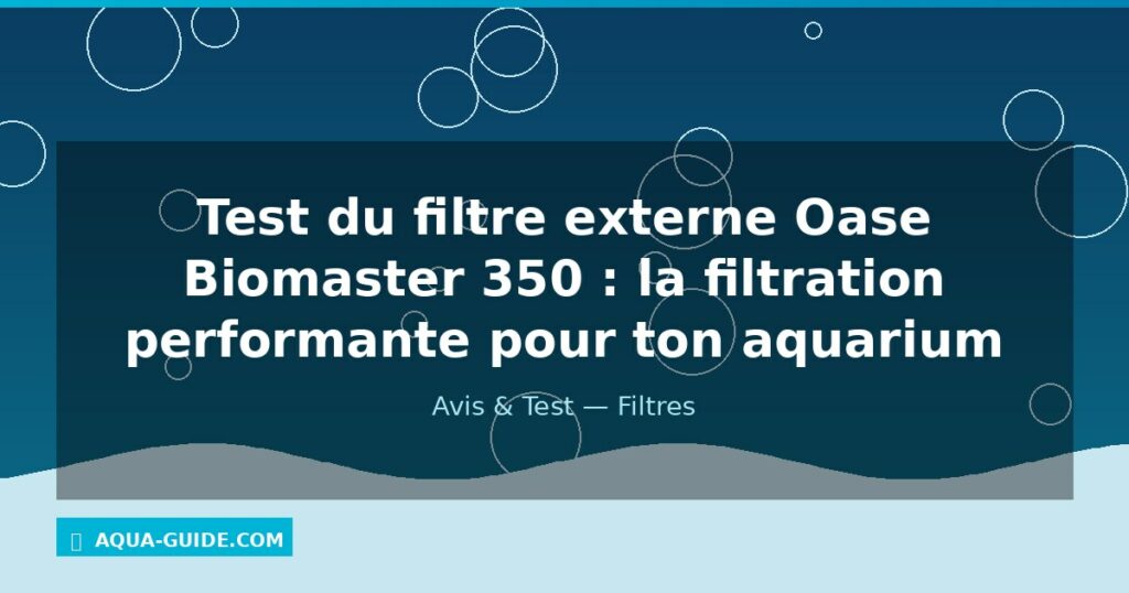 Test du filtre externe Oase Biomaster 350 : la filtration performante pour ton aquarium